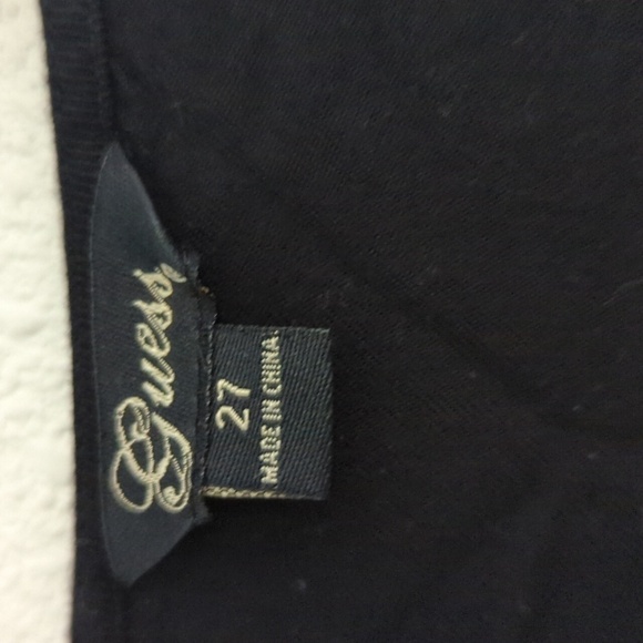 Guess Black Romper Size 27 Elastic Waist Snap Closure Pockets - Picture 2 of 8